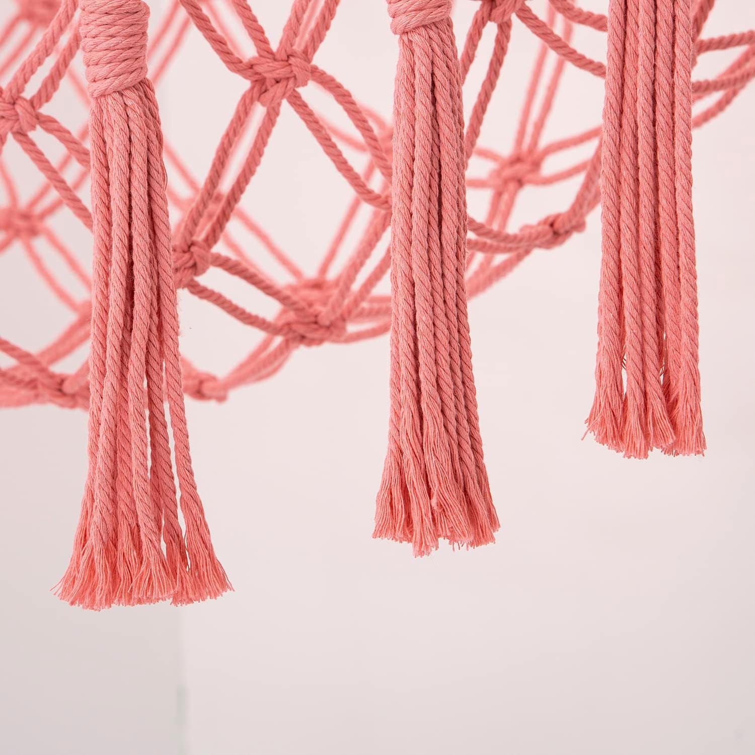 LARGE HANDMADE PINK MACRAME TOY HAMMOCK 