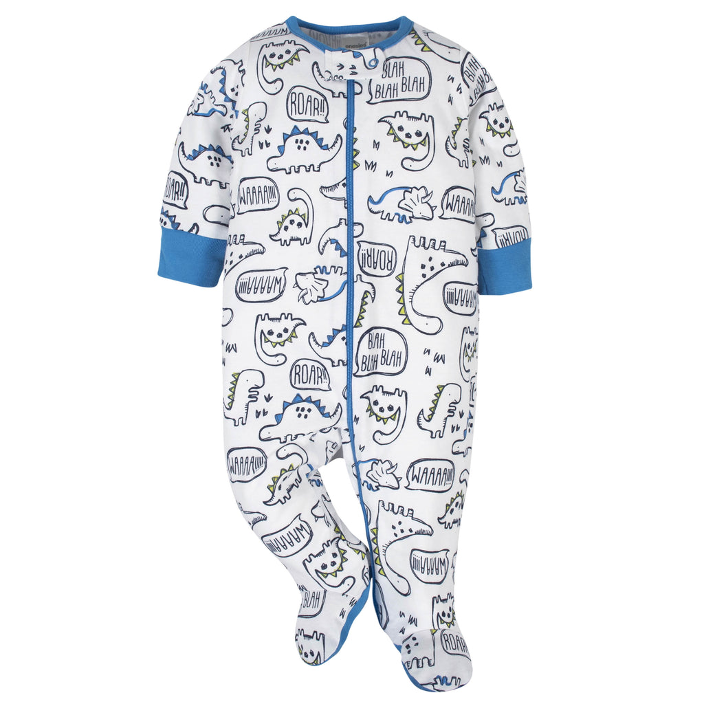 Brand Baby Boy Sleep 'N Plays Footed Pajamas, 4-Pack, Newborn - 6/9M