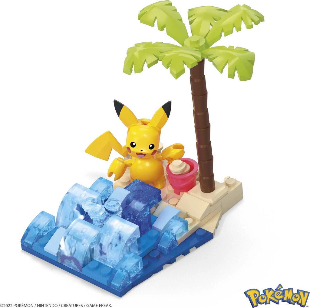Pikachu's Beach Splash Building Toy Kit - 79 Pieces of Fun for Kids!