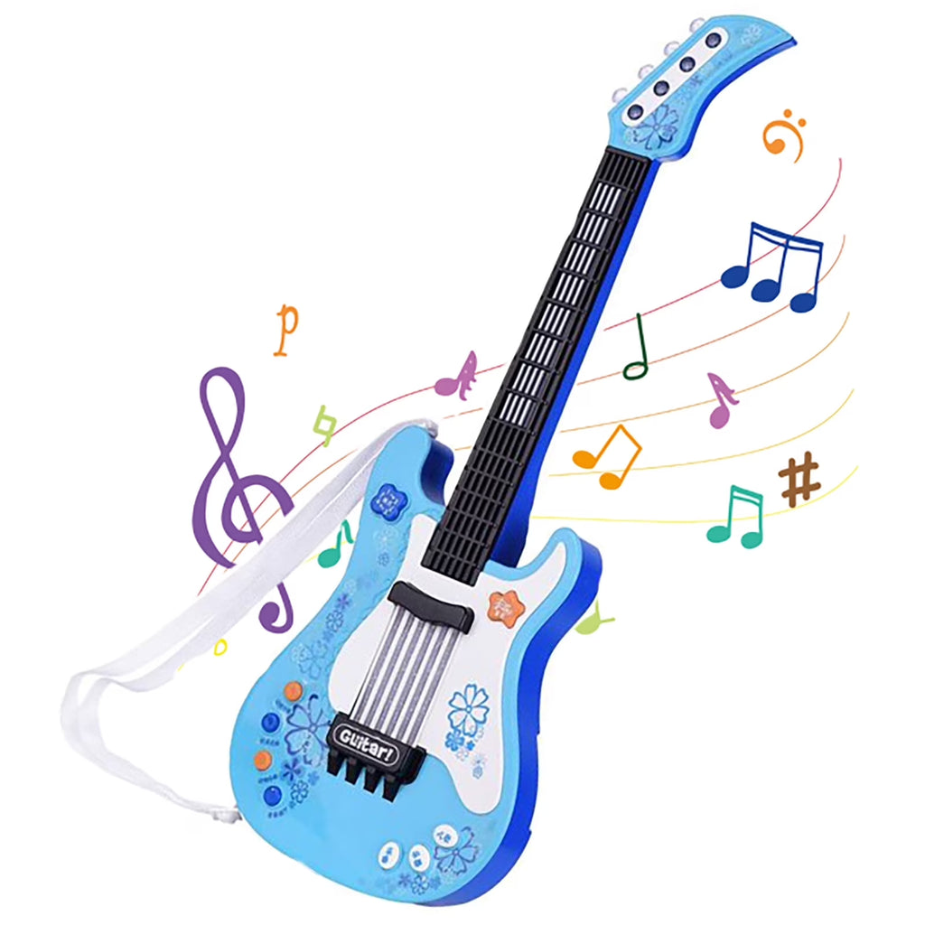 Blue Electric Guitar for Kids - Fun Musical Toy with Strap for Toddlers
