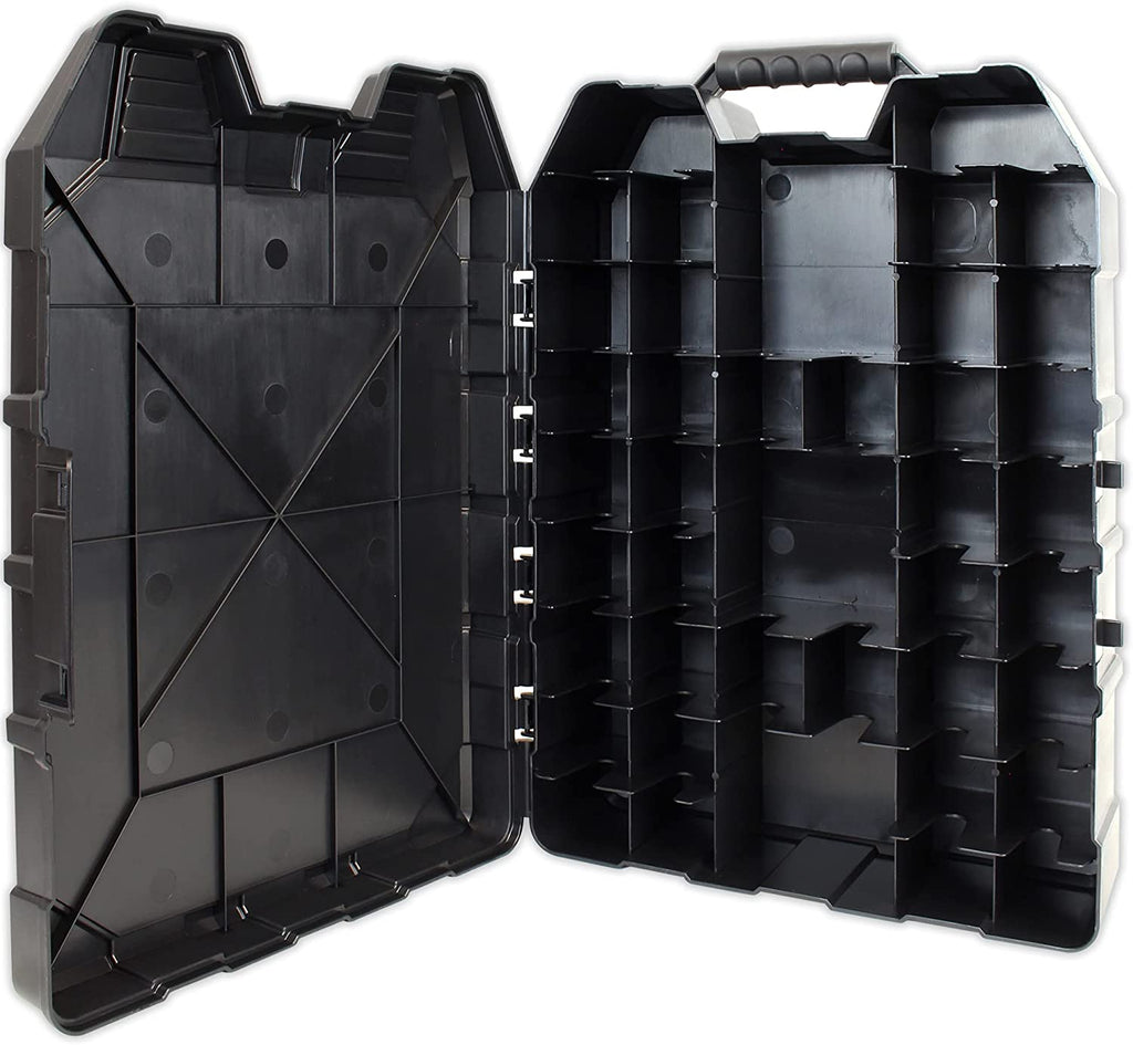 Hot Wheels 48-Car Storage Case - Sturdy Plastic Organizer with Handle for 1:64 Scale Die-Cast Toy Cars, Ideal for Travel and Display
