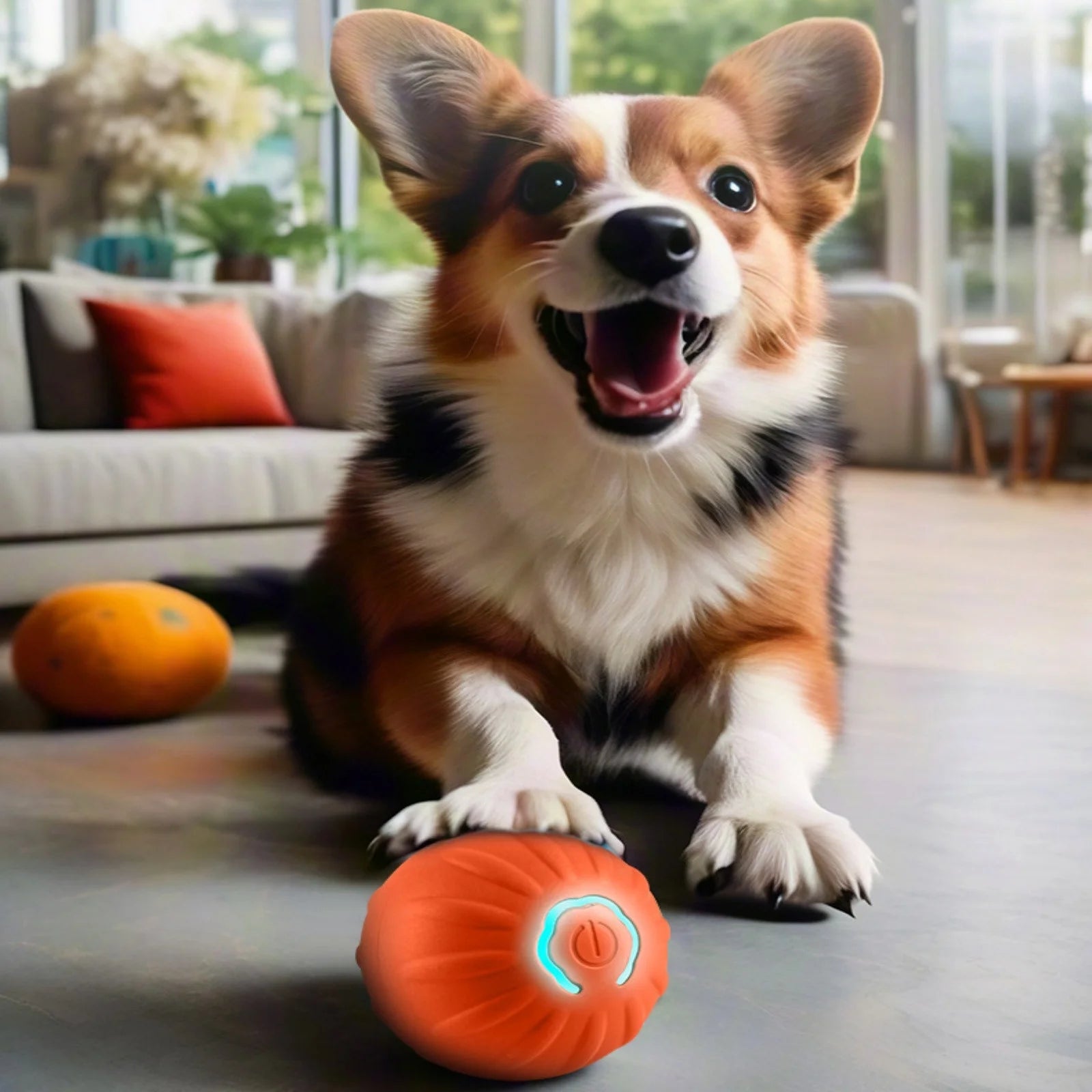 Interactive Smart Jumping Ball for Dogs - Automatic Moving & Bouncing Toy for Small to Medium Pets - Fun & Engaging Gift!