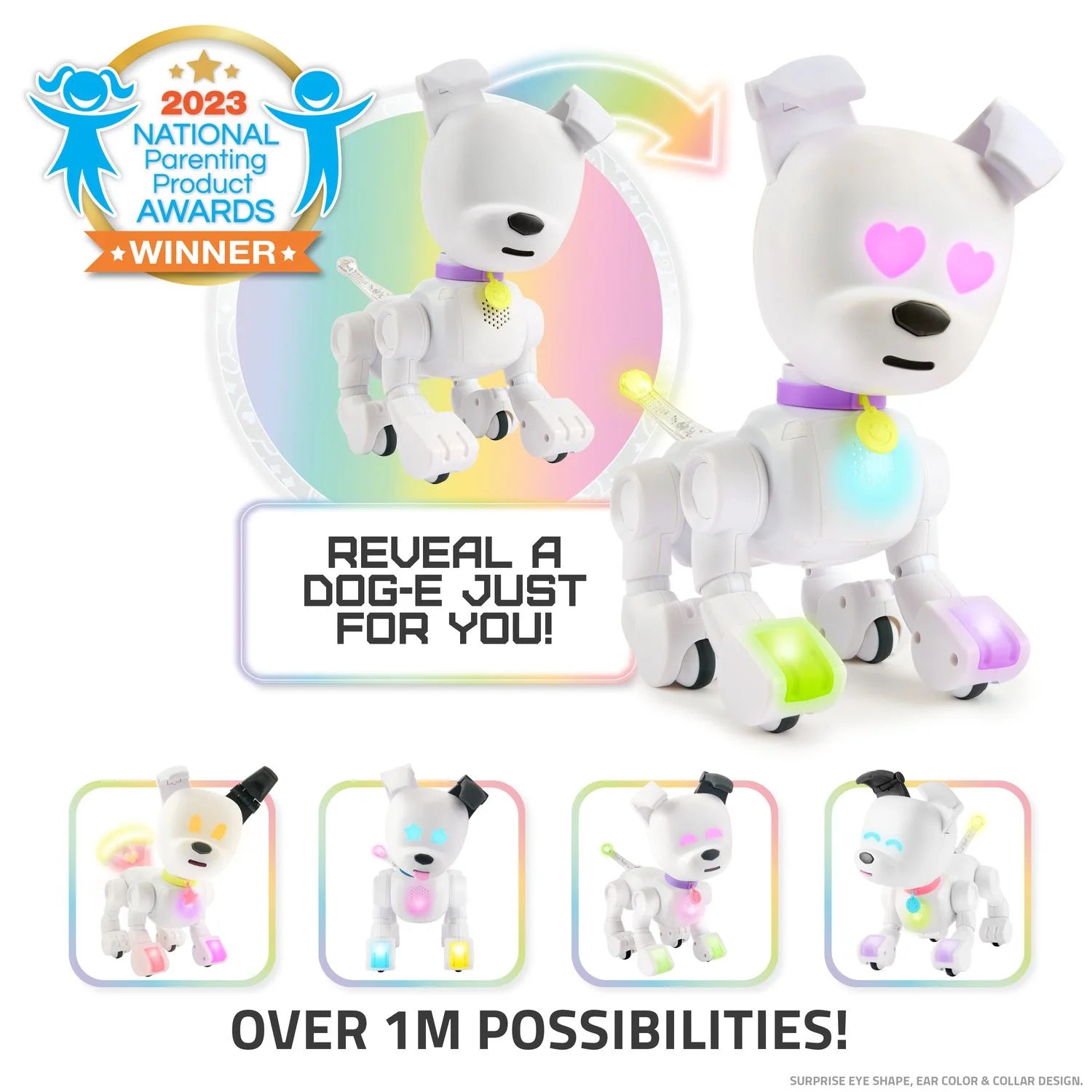 Interactive Dog-E Robot: LED Lights, 200+ Sounds & Reactions, App-Connected Fun for Ages 6+!