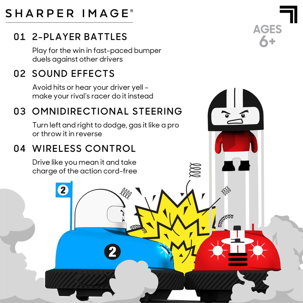 ® RC Ejecting Bumper Rivals - 6-Piece Remote Control Set with Sound Effects for Ages 8+ - Red & Blue Fun!