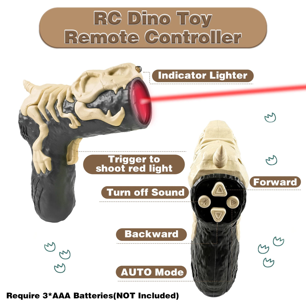 Remote Control Roaring Dinosaur Toy - Interactive Walking & Spraying RC Robot for Kids Ages 3-8 - Perfect Birthday & Christmas Gift
