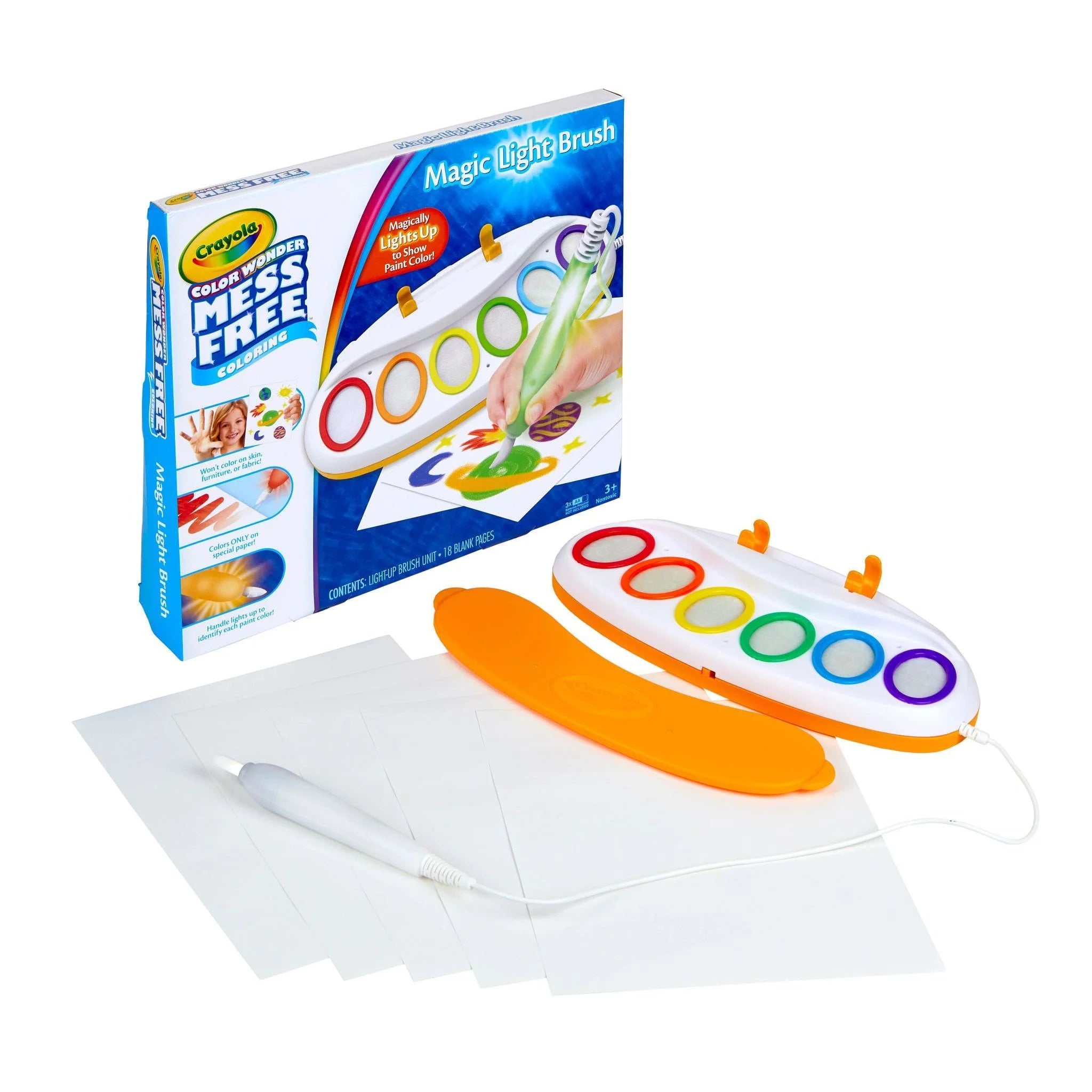 Color Wonder Magic Light Brush - Mess-Free Painting Set for Kids, Perfect Educational Toy & Holiday Gift for Ages 3+