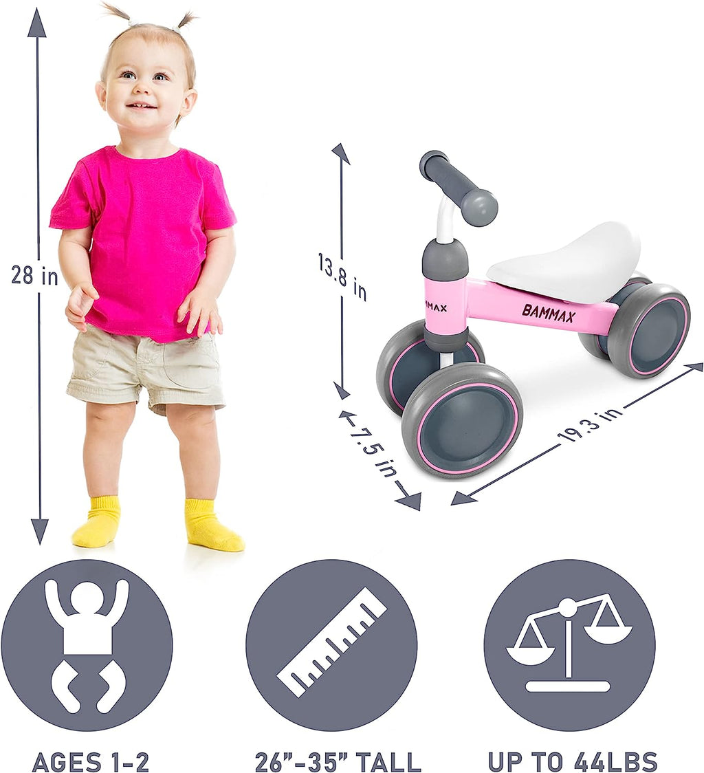 Tykebike® Toddler Balance Bike | Lightweight Steel Ride-On Toy for Ages 1-2 | Easy Glide Wheels & Enhanced Steering for Indoor/Outdoor Use