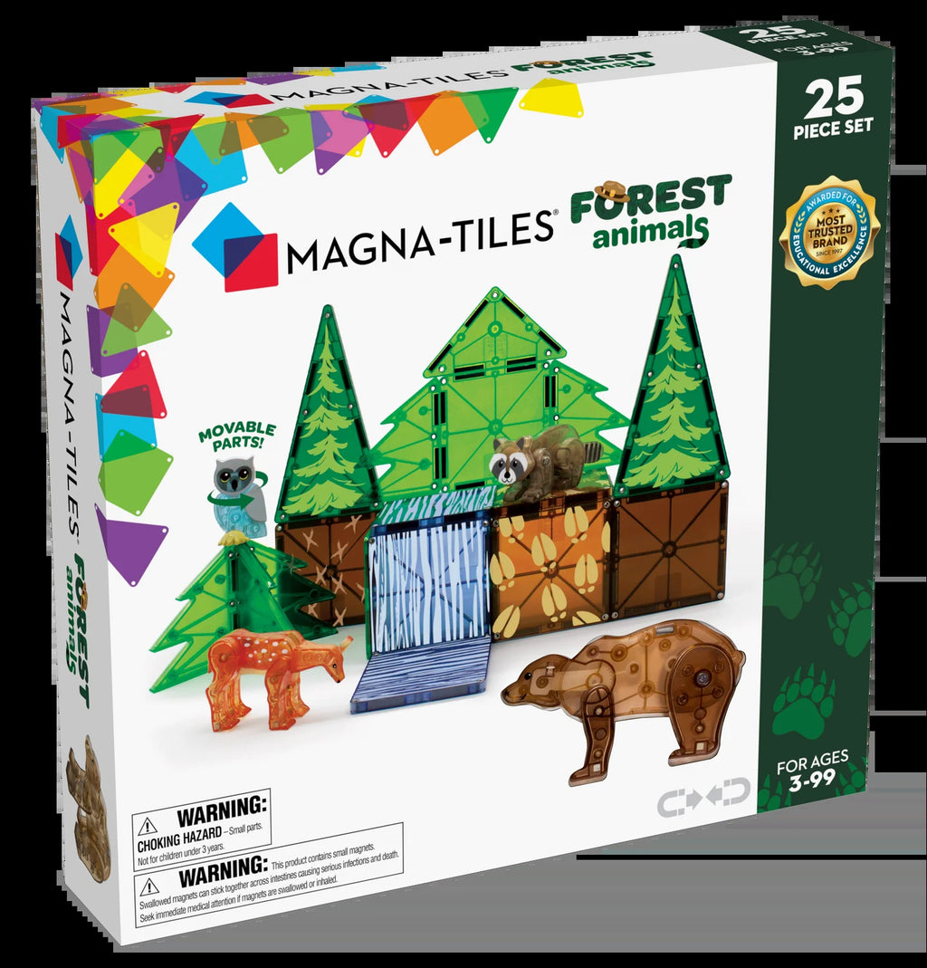 Forest Animals 25-Piece Magnetic Construction Set, the ORIGINAL Magnetic Building Brand
