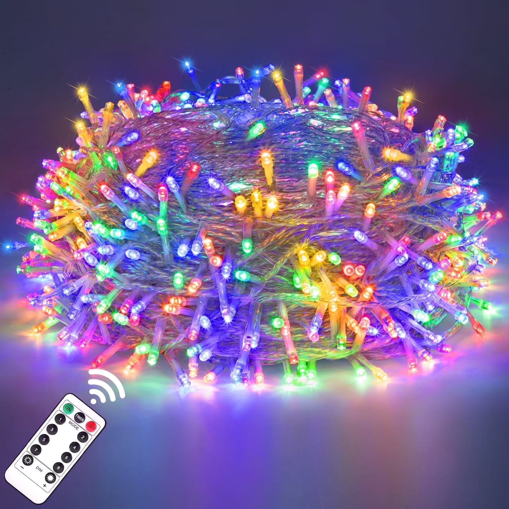 Christmas Lights Outdoor, 196FT 600 LED Fairy String Lights Christmas Tree with Remote for Indoor Room Holiday Wedding Decorations, Multicolor