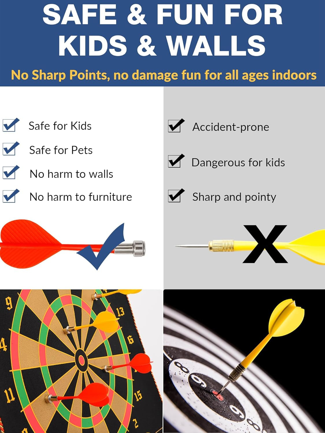 Double-Sided Magnetic Dart Board - Portable Fun for Kids, Teens & Adults - Perfect for Family Parties, Camping & Birthday Gifts!