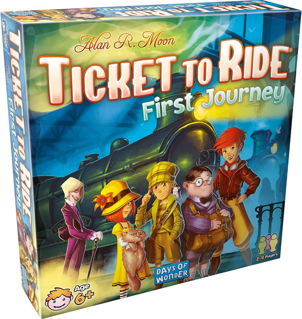 Ticket to Ride: First Journey - Engaging Board Game for Young Explorers, Family-Friendly Train Strategy Game for Ages 6+, 2-4 Players, 15-30 Minutes Playtime