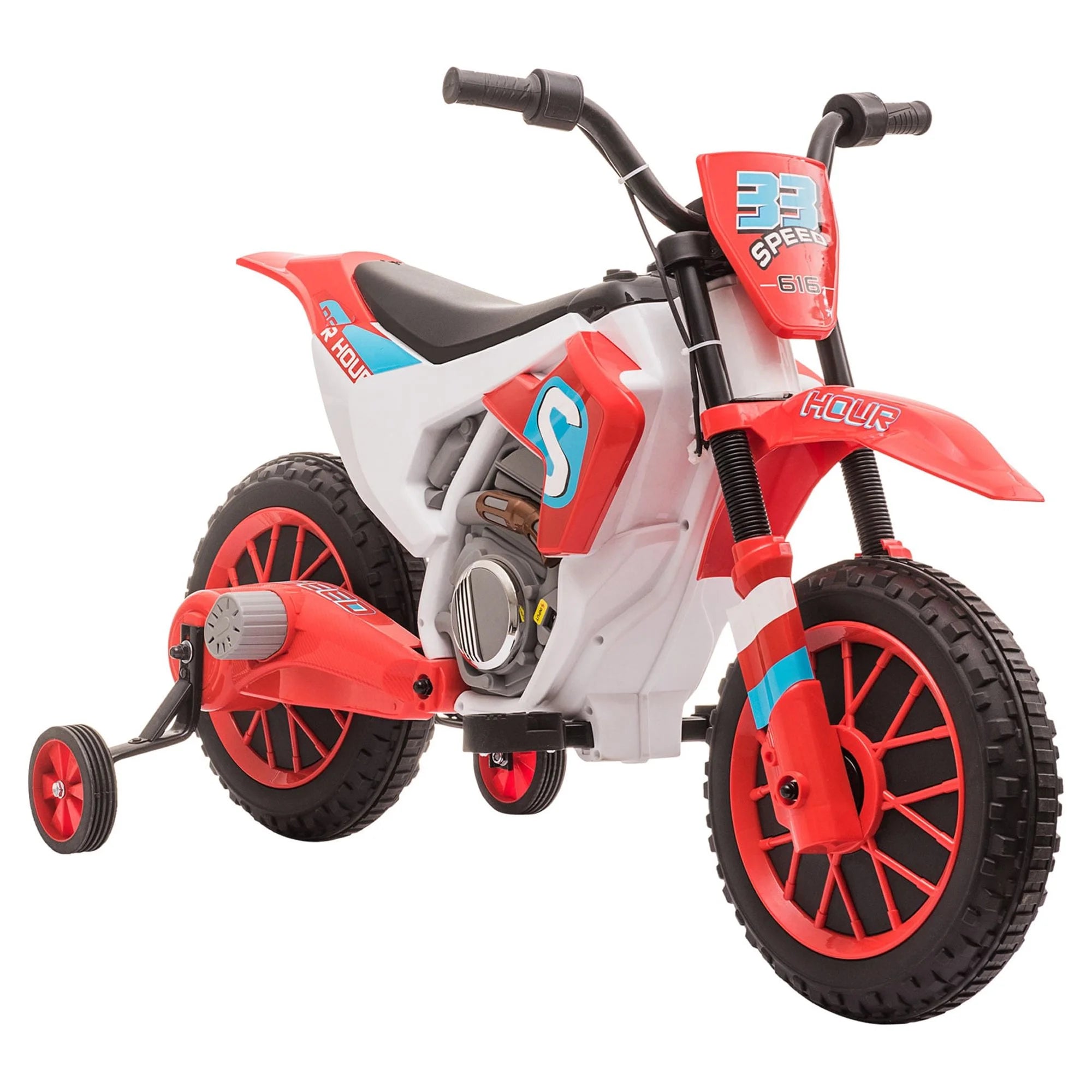 12V Electric Ride-On Dirt Bike for Kids, Off-Road, Red