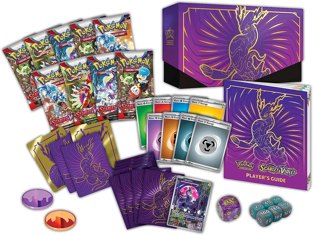 Trading Card Game: Scarlet & Violet Elite Trainer Box - Fun & Easy Gameplay in Red or Purple!