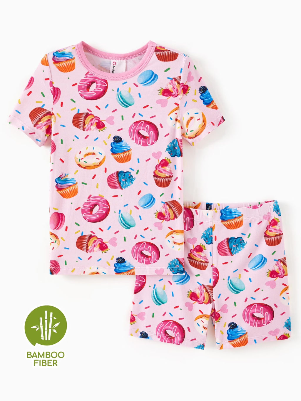 Girls Pajamas Toddler Clothes Viscose from Bamboo Kids 2-Piece Pj Set Gifts Short Sleeve Tops Pants Snug Sleepwear Sizes 6Y