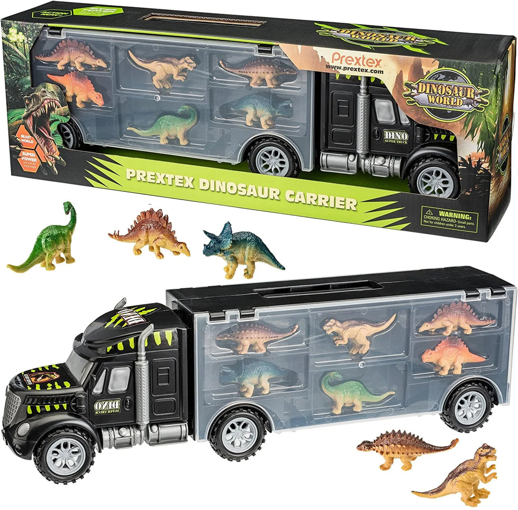 JURASSIC DINOSAUR TRACTOR TRAILER WITH 6 MINI DINOSAURS 