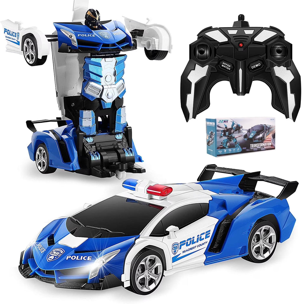 Transformer Car Toys for 4 5 6 7 8 Year Old Boys, Remote Control Car Toys for Kids Christmas Gifts