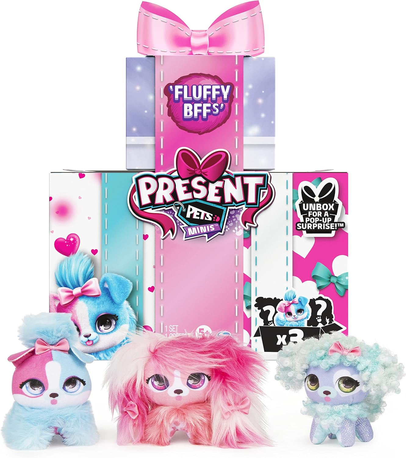 FLUFFY BFFs 3-PACK OF PLUSH TOYS: AGES 5+