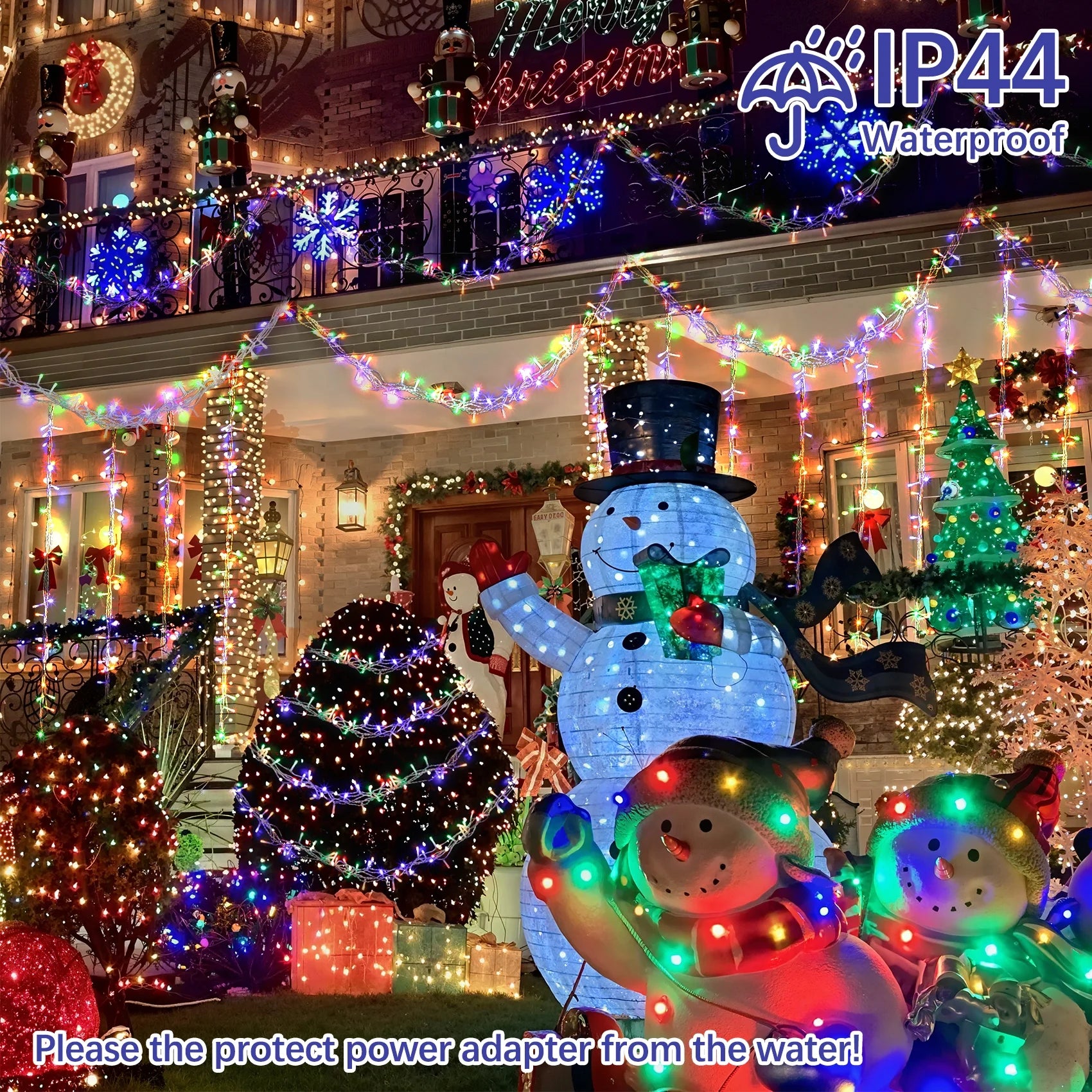 Christmas Lights Outdoor, 196FT 600 LED Fairy String Lights Christmas Tree with Remote for Indoor Room Holiday Wedding Decorations, Multicolor