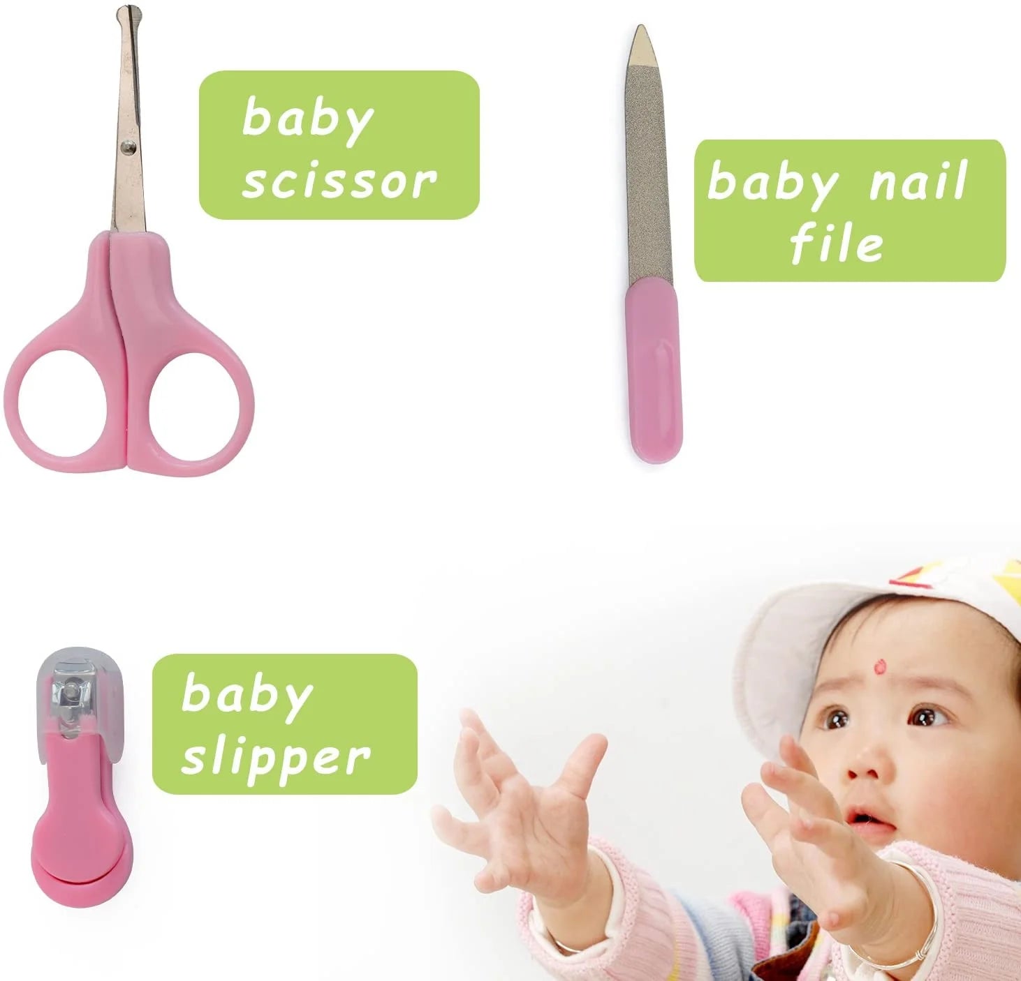 10-Piece Portable Newborn Baby Health Care and Grooming Kit - Essential Tools for New Parents