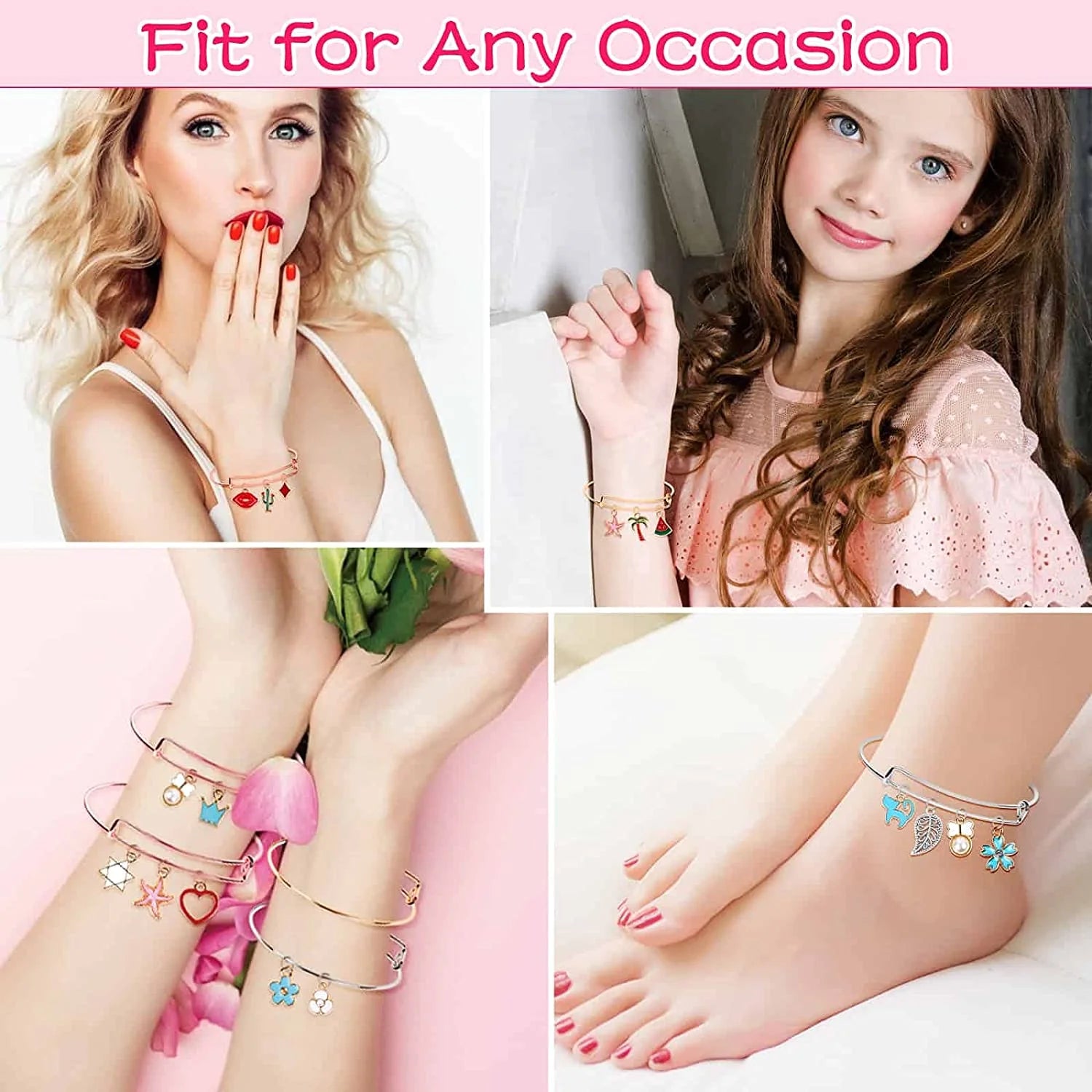 Jewelry Making Kit for Girls - Complete Bangles and Bracelets Set with Plier and Gift Box