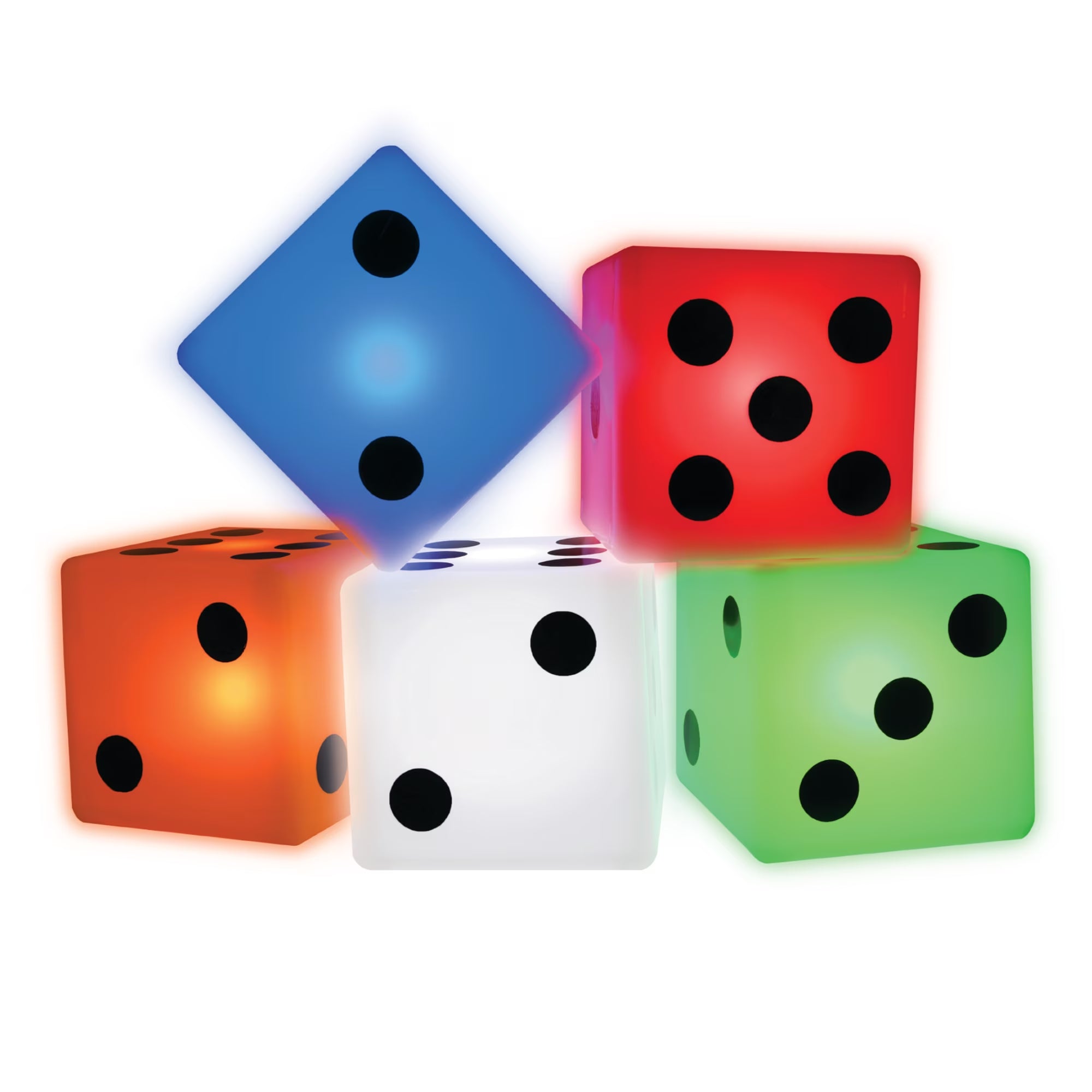 LED Jumbo Dice, Light-Up Game, for All Ages, by
