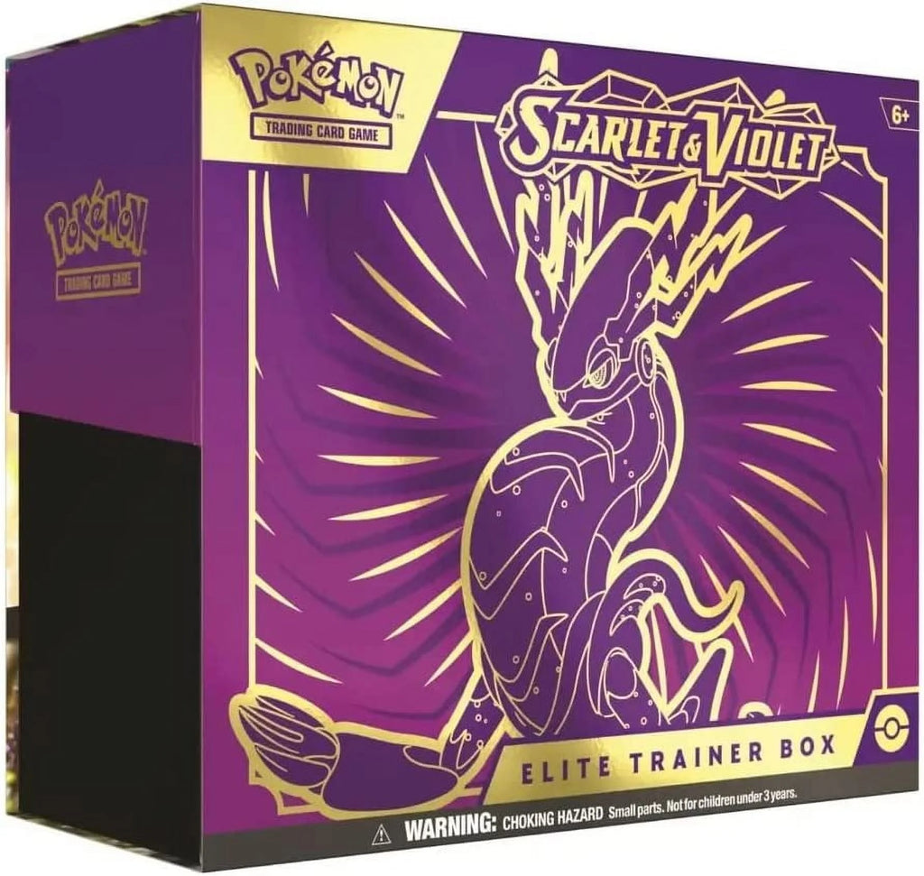 Trading Card Game: Scarlet & Violet Elite Trainer Box - Fun & Easy Gameplay in Red or Purple!