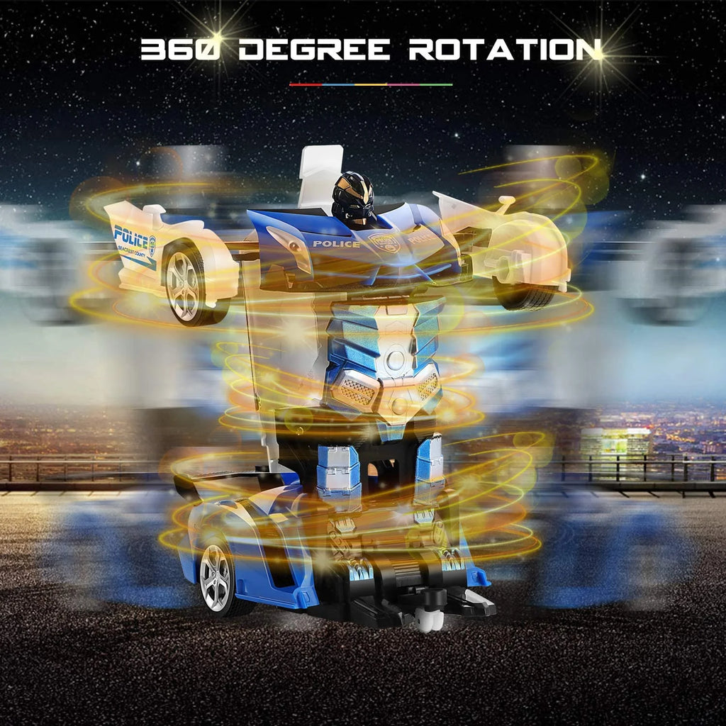 Transformer Car Toys for 4 5 6 7 8 Year Old Boys, Remote Control Car Toys for Kids Christmas Gifts