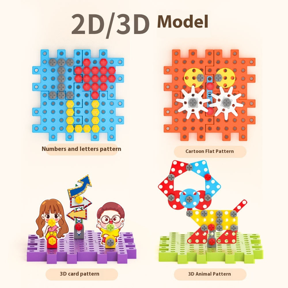 Puzzle Variety Electric Building Blocks Large Particle DIY