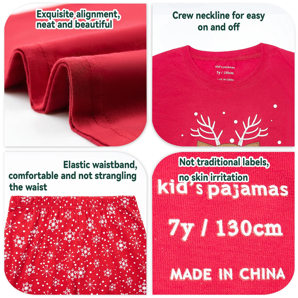 Boys Dinosaur Christmas Pajamas Toddler Kids Sleepwear Boys Girls Santa Claus Pajamas Winter Nightwear 2-12 Years