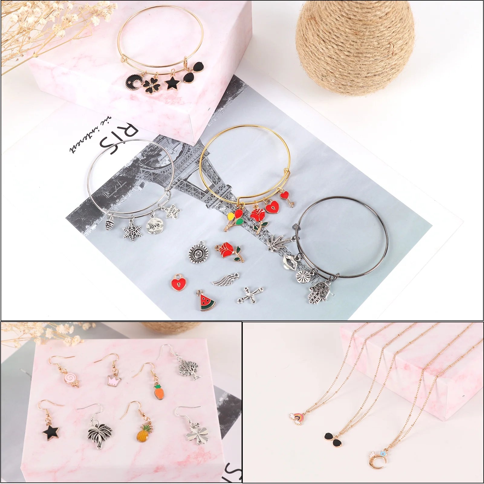 Jewelry Making Kit for Girls - Complete Bangles and Bracelets Set with Plier and Gift Box