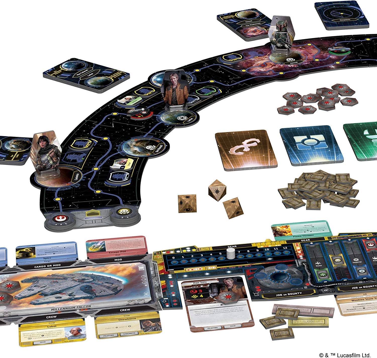 Star Wars: Outer Rim Strategy Board Game - Engaging Family Adventure for Ages 14+, 1-4 Players, 3-4 Hour Playtime