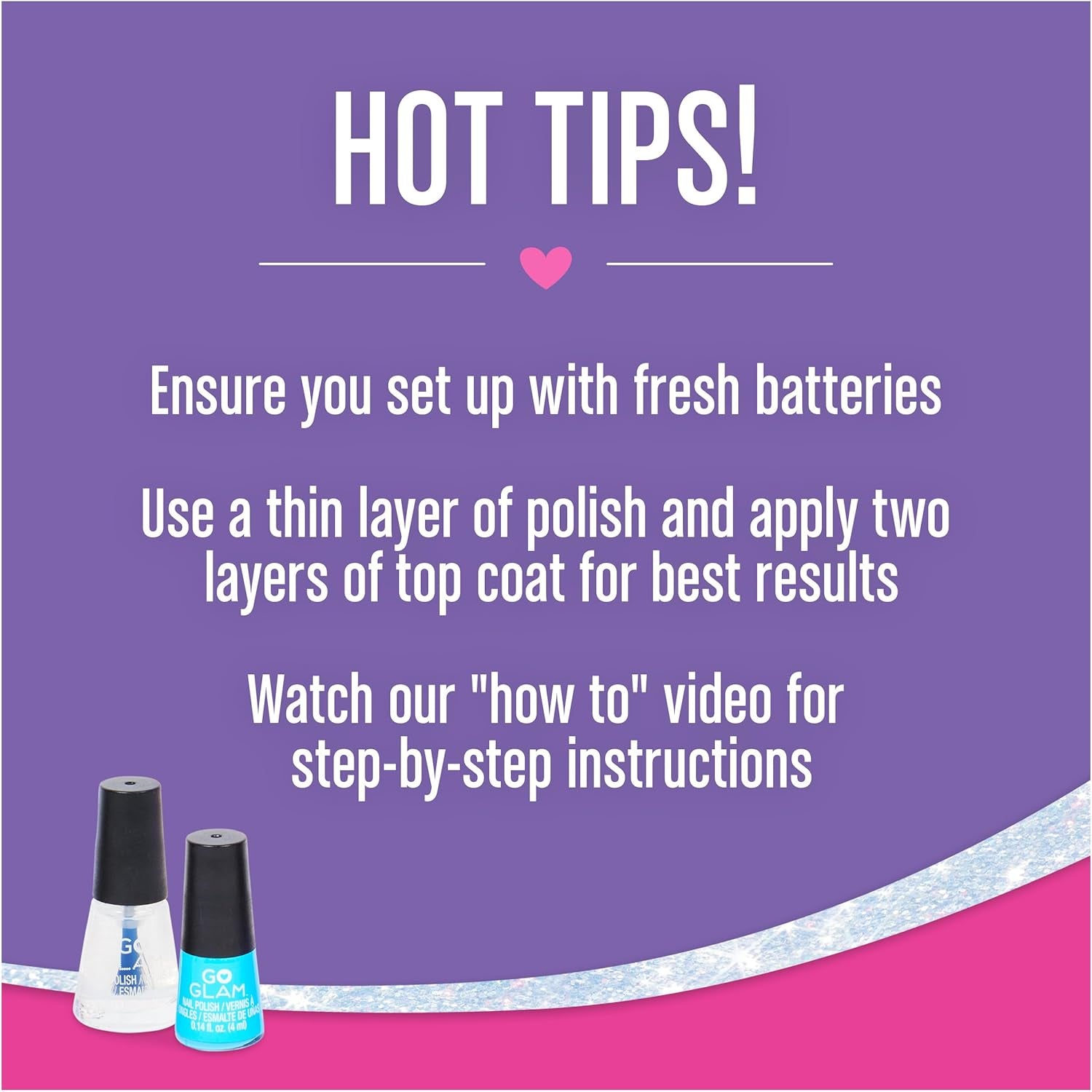 GO GLAM U-NIQUE METALLIC NAIL SALON SET: 200 ICONS AND DESIGNS, 4 POLISHES, STAMPER, AND DRYER 