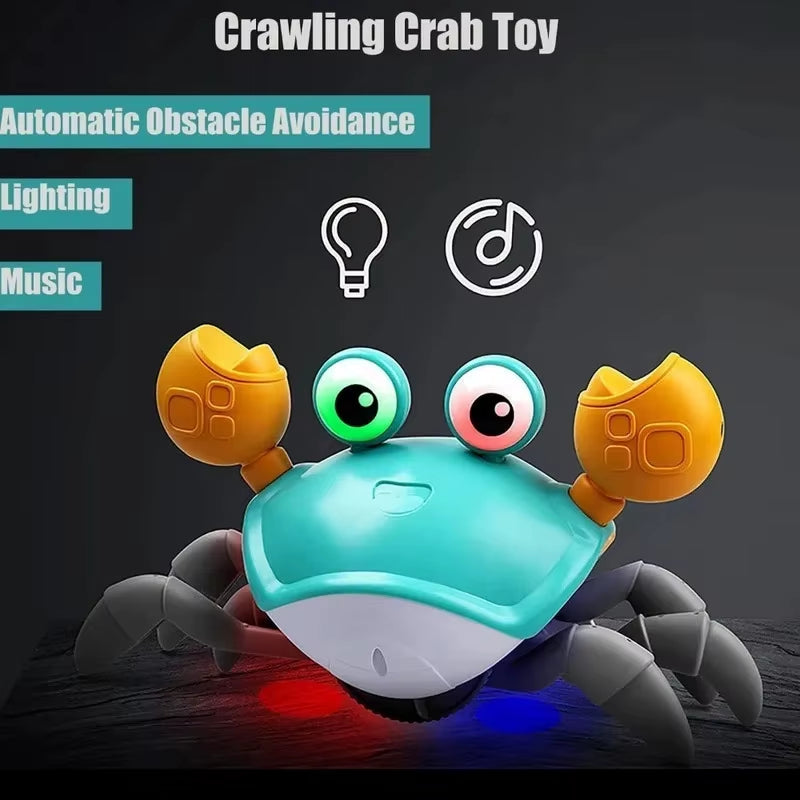 Dancing Crab Pet Toy with Music & Auto-Dancing, Interactive Fun for Cats Dogs - Indoor Pet Entertainment