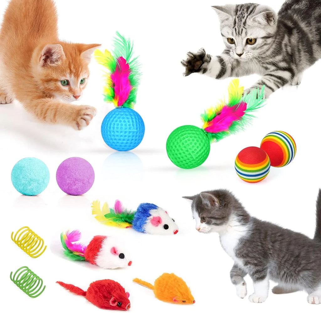 Ultimate 34-Piece Cat Toy Set - Interactive Tunnels, Wands & Catnip Teasers for Endless Fun!