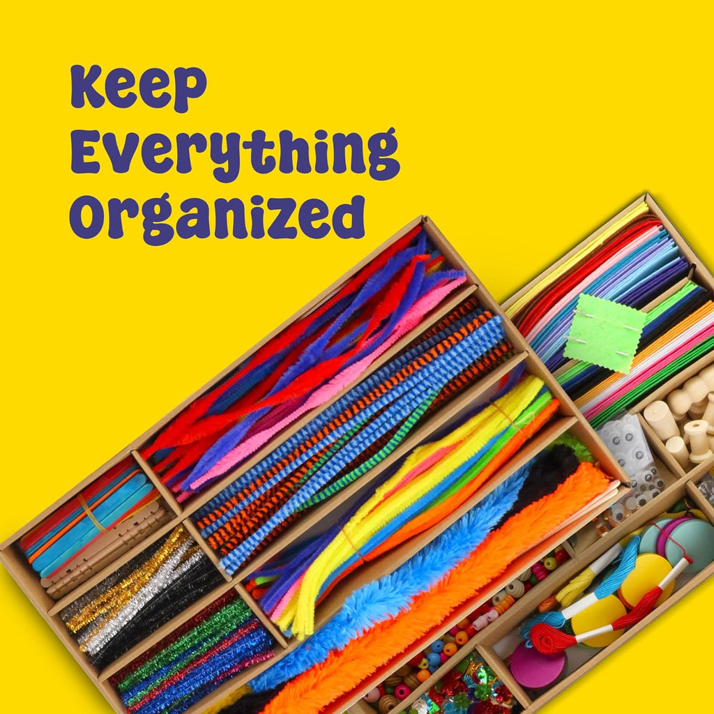 Comprehensive Arts and Crafts Kit - 3.8 Pounds of DIY Supplies for Creative Projects for Children Ages 4 to 12