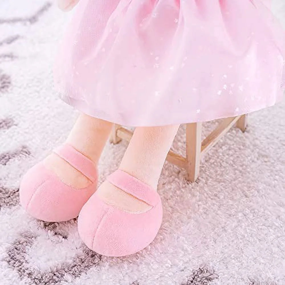 PLUSH PINK UNICORN STUFFED ANIMAL DOLL: 16 INCHES