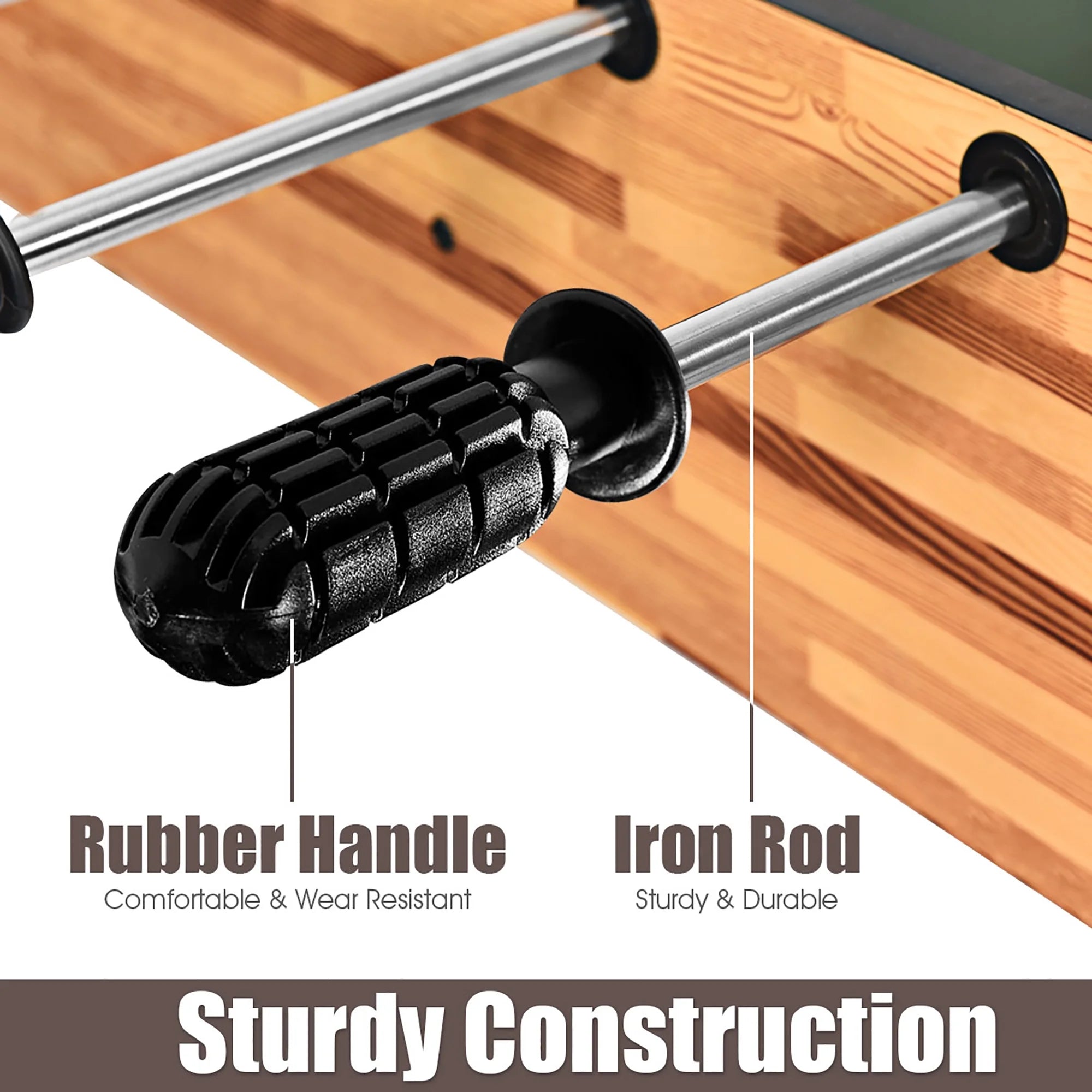 48'' 3-in-1 Multi-Game Table: Foosball, Billiards, and Air Hockey Fun for Kids!