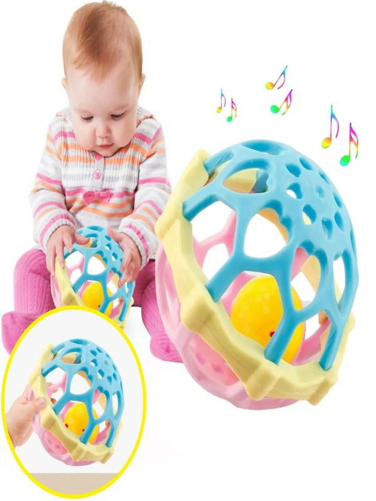 Colorful Soft Rattles Ball Toys for Babies - Sensory Hand Grasping Bells for Early Learning & Development (0-12 Months) - Perfect Gift for Boys and Girls!