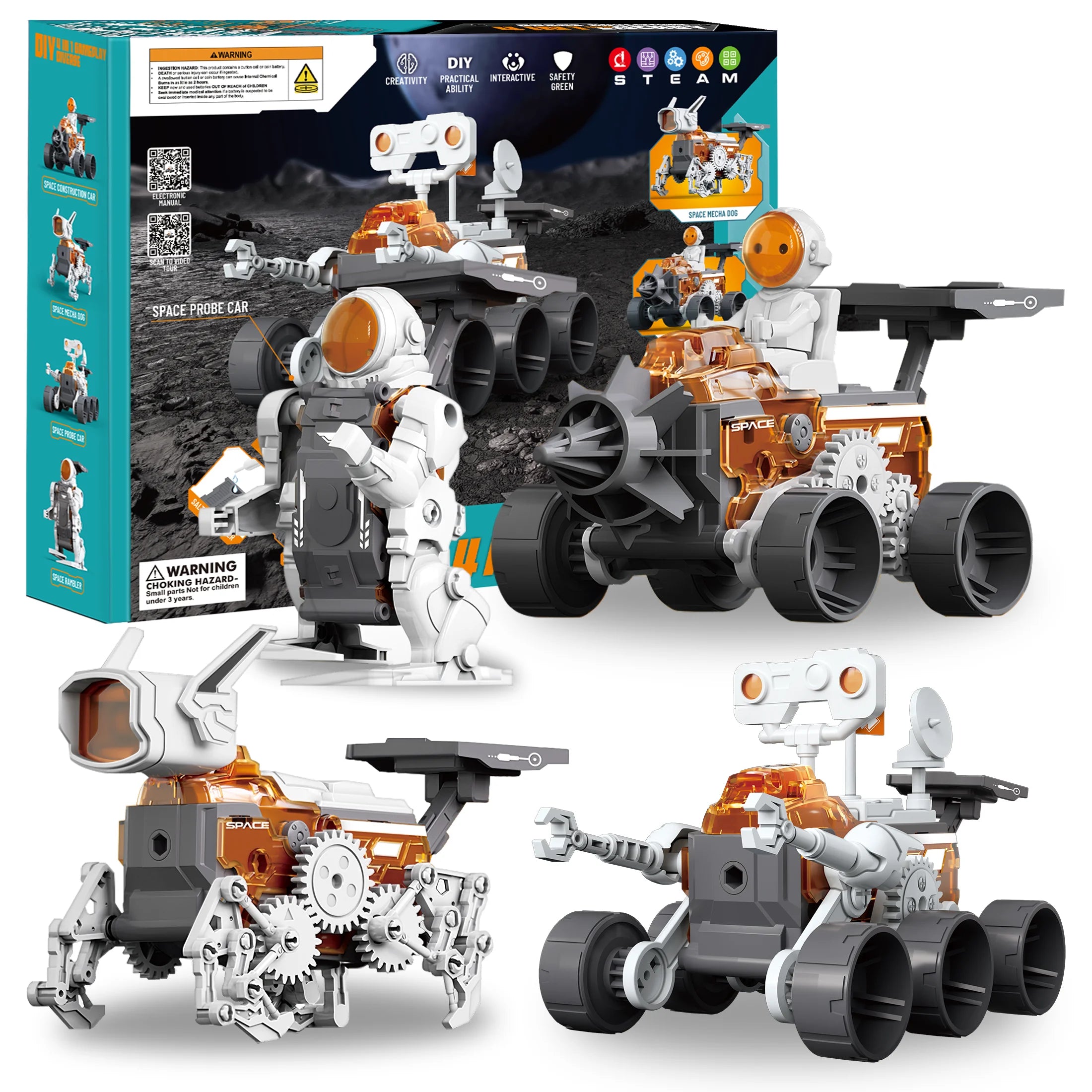4-In-1 Solar Robot STEM Kits - Exciting DIY Space Projects for Kids Ages 8-16, Perfect Birthday Gift for Boys and Girls!