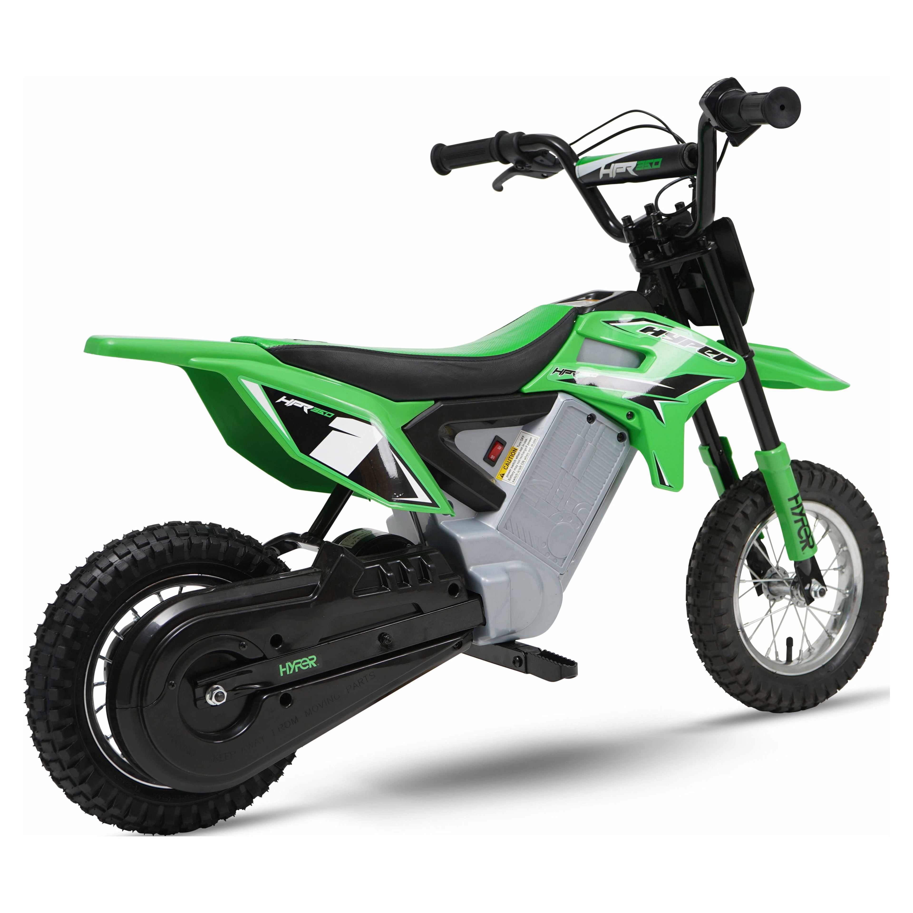 HPR 350 Green 24V Electric Dirt Bike for Kids - Thrilling Outdoor Adventure!