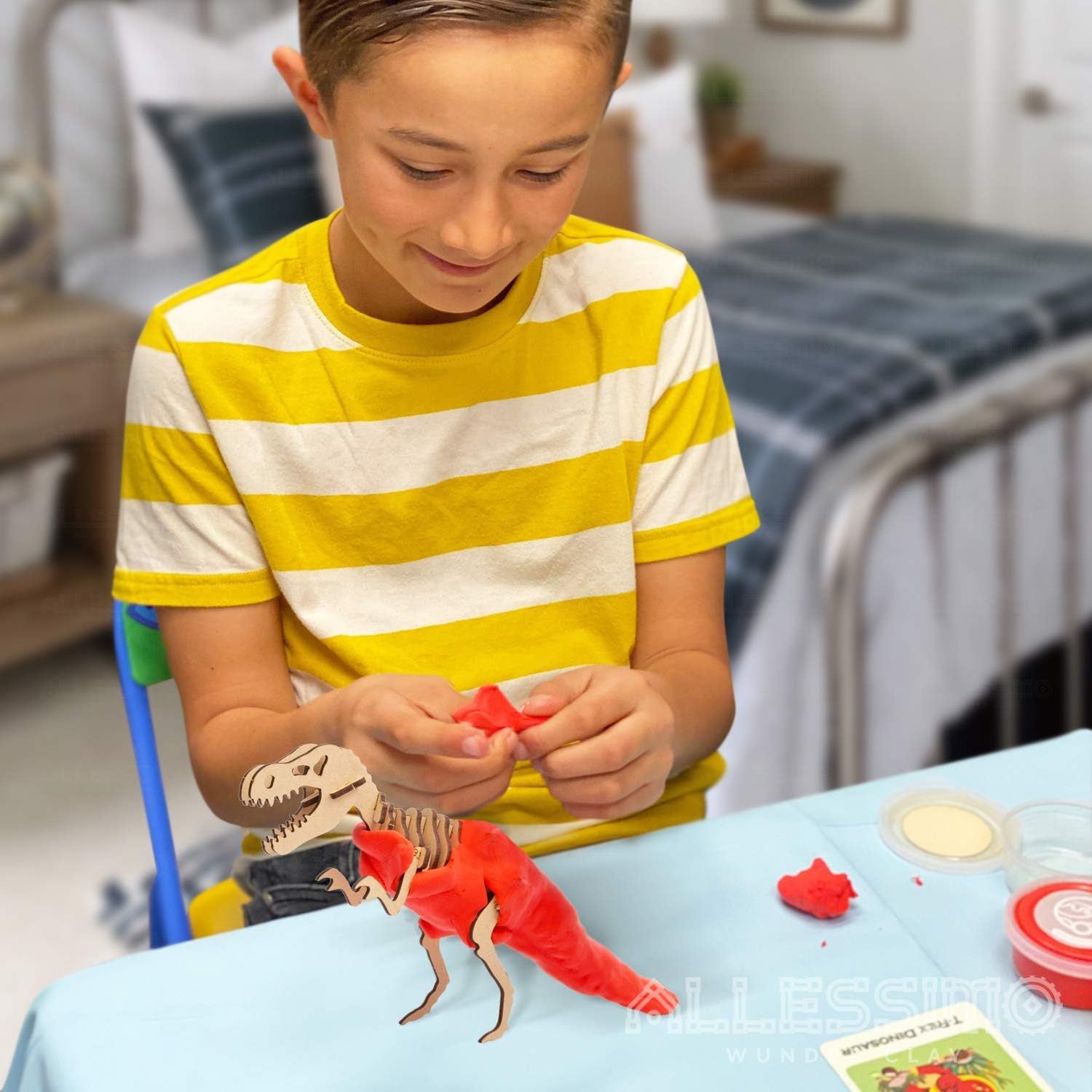 Wunderclay 3D Air-Dry Clay Puzzle Rabbit Kit for Children Ages 5 and Up - Jigsaw Assembly Activity