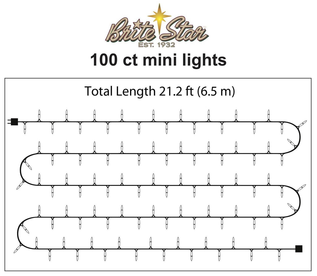 100 Count Mini String Christmas Lights, Multi - 22 Feet Indoor/Outdoor Christmas Tree Lights with White Wire (Set of 2)