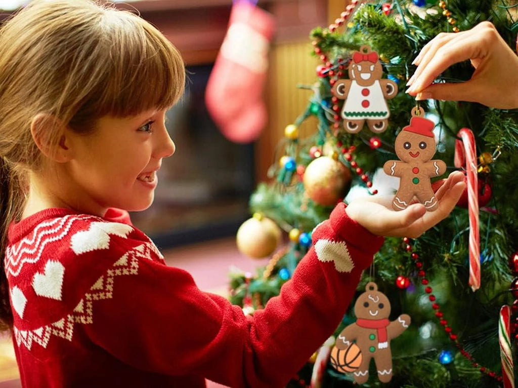 14Pcs Gingerbread Christmas Ornaments Gingerbread Christmas Tree Decorations Holiday Decor (Sports)