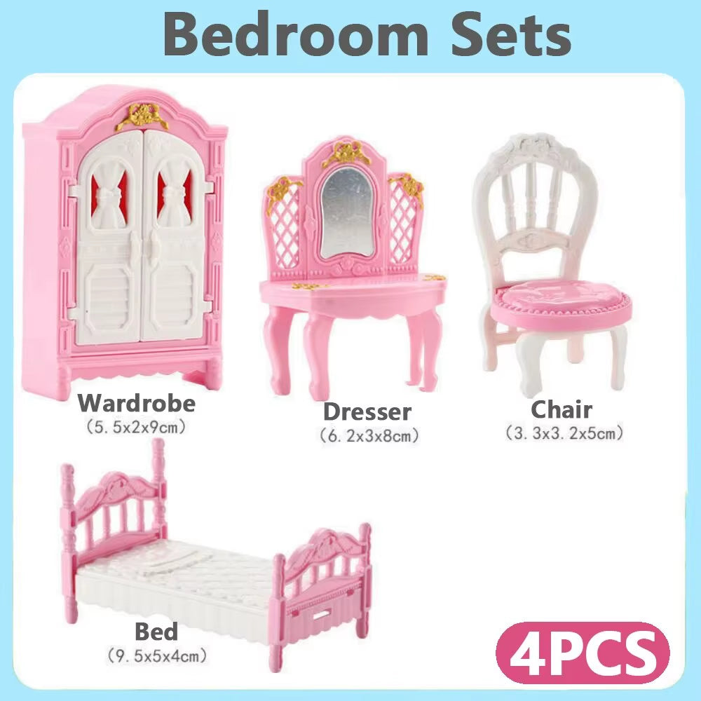 MINIATURE DOLLHOUSE KAWAII PINK 10 ITEM ACCESSORIES KIT