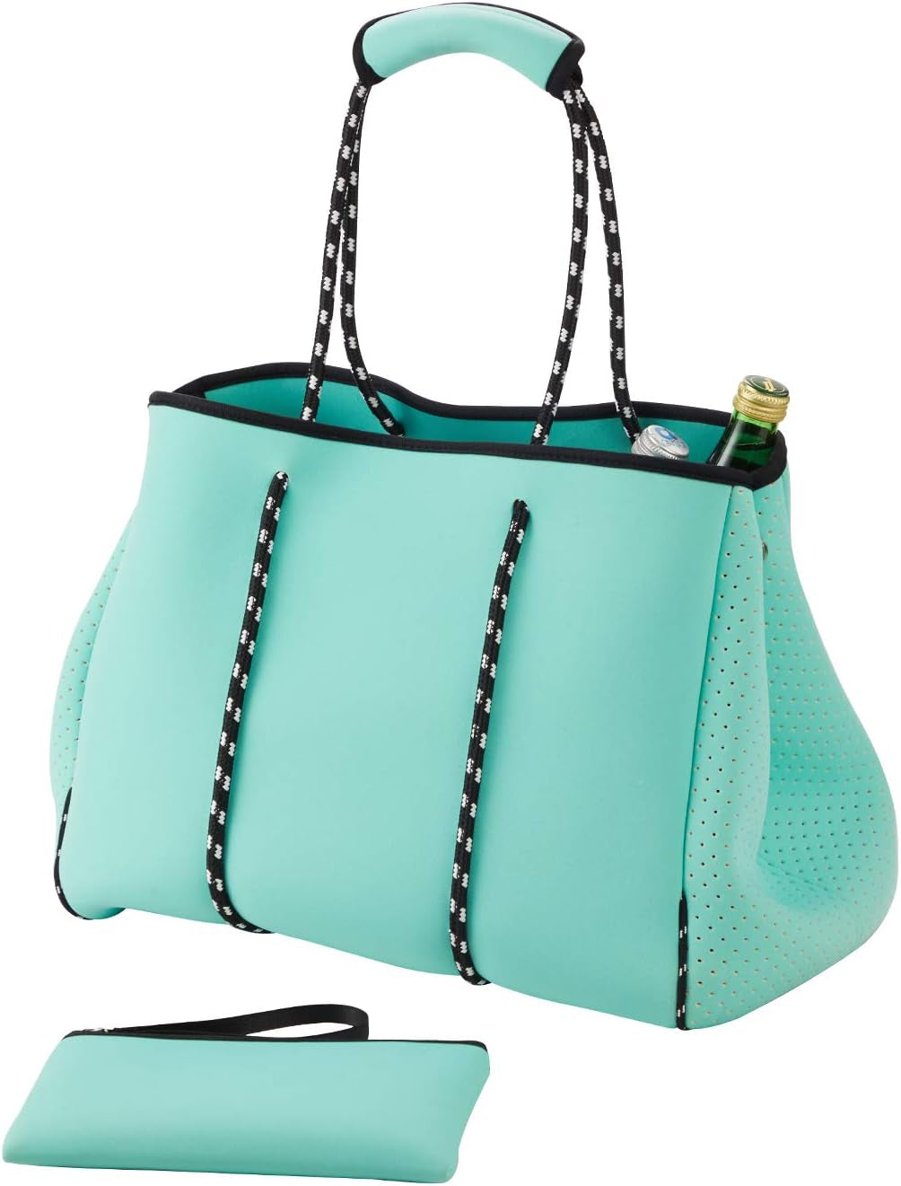 Large Waterproof Neoprene Beach Bag - Versatile Shoulder Bag for Travel, Gym, and Swimming