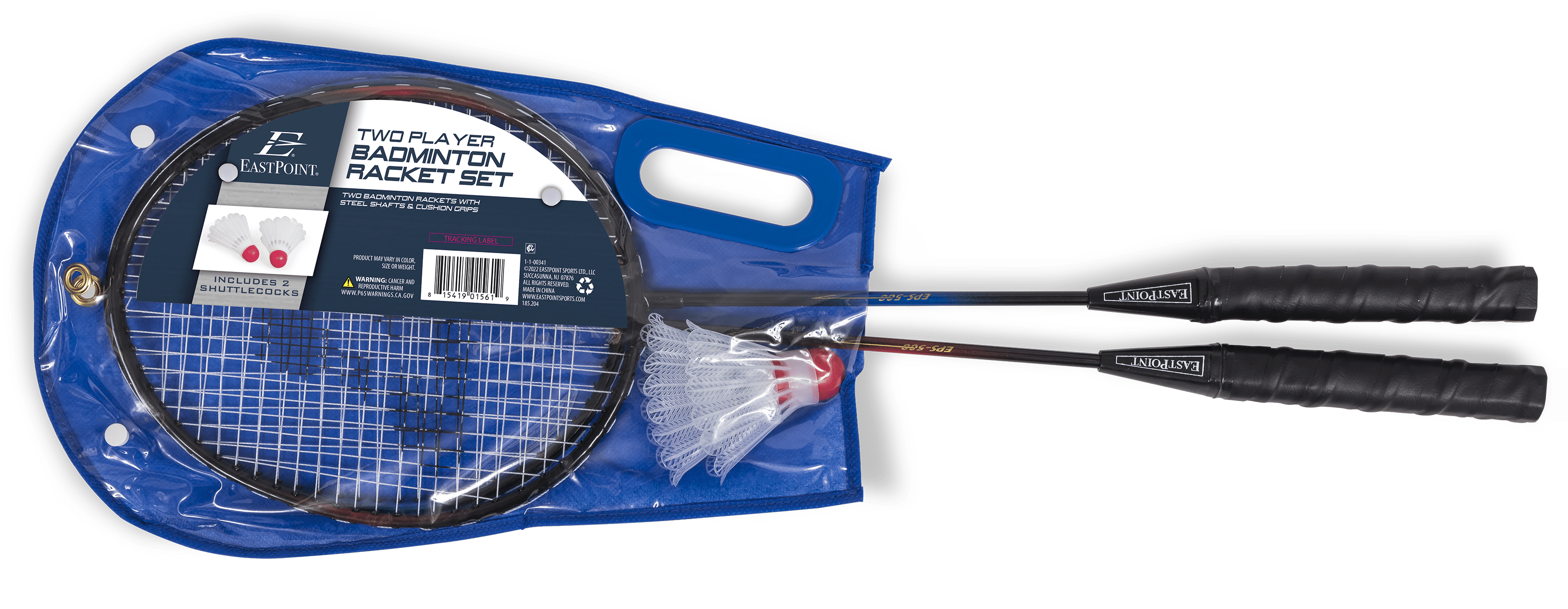 Premium 2-Player Badminton Racket Set - Includes 2 Durable Rackets with Steel Shafts & 2 Shuttlecock Birdies