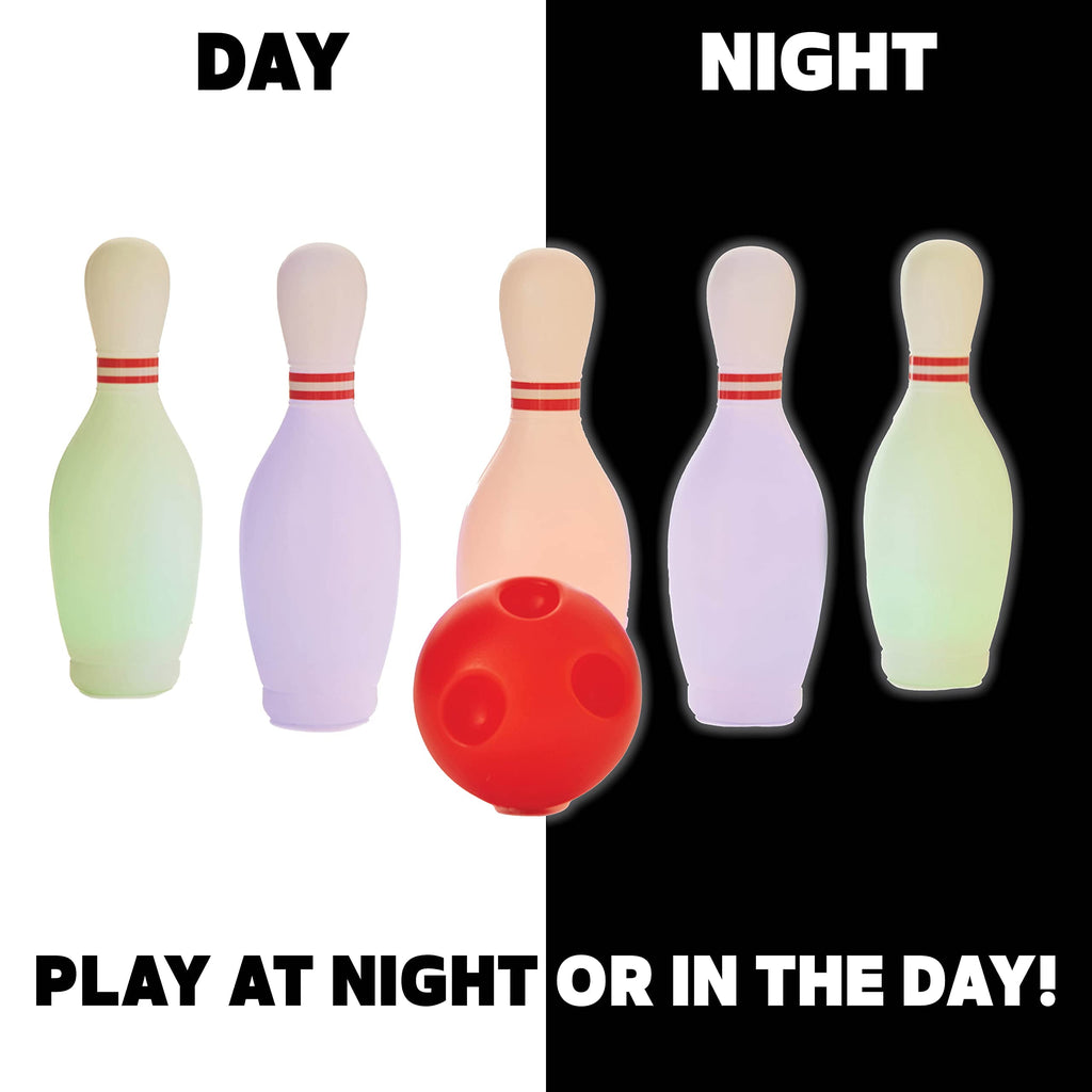 Glow-in-the-Dark Bowling Game Set - Fun 6-Pin Bowling Experience for Kids 3+ - Colorful 6-Piece Set