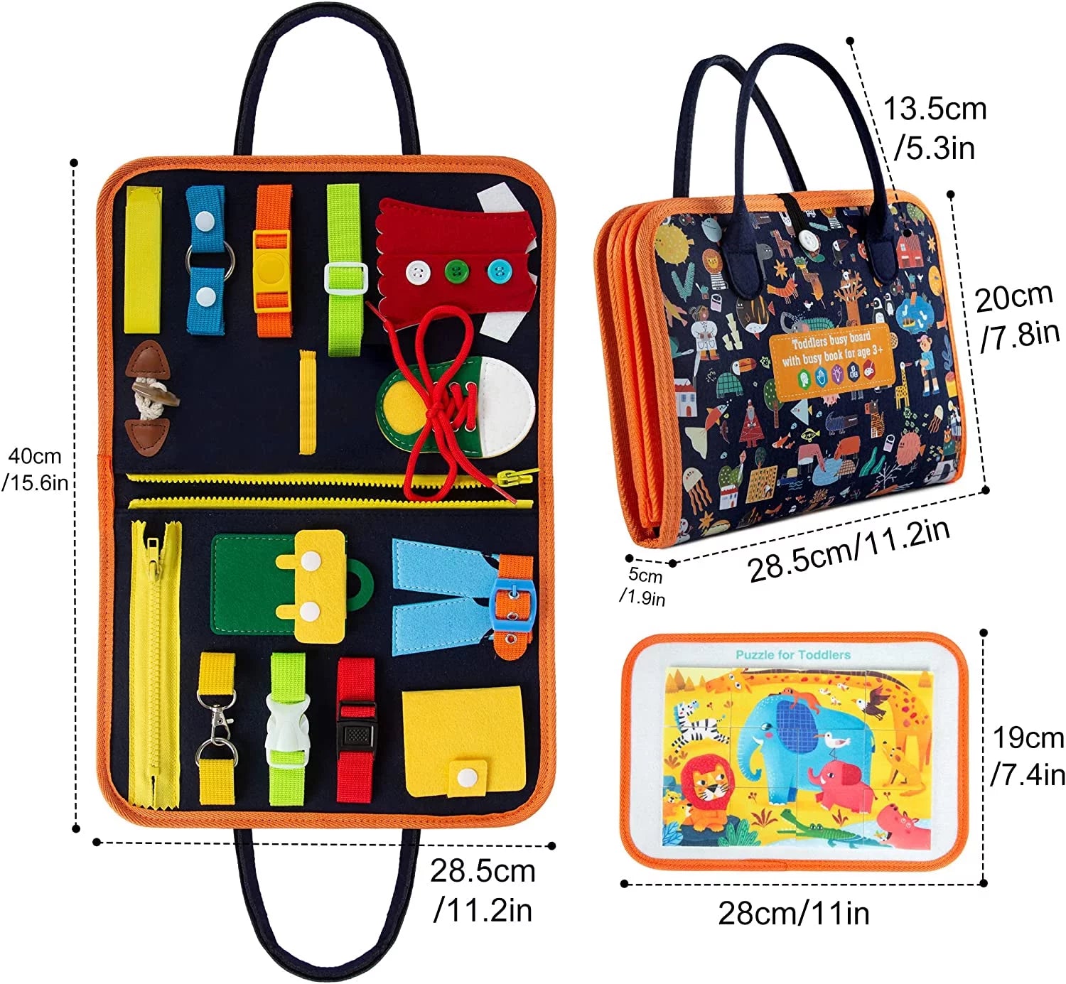 Busy Board Educational Toy for Toddlers 2-4 Year Old, Montessori Preschool Learning Educational Toys for 2-4 Boys Girls