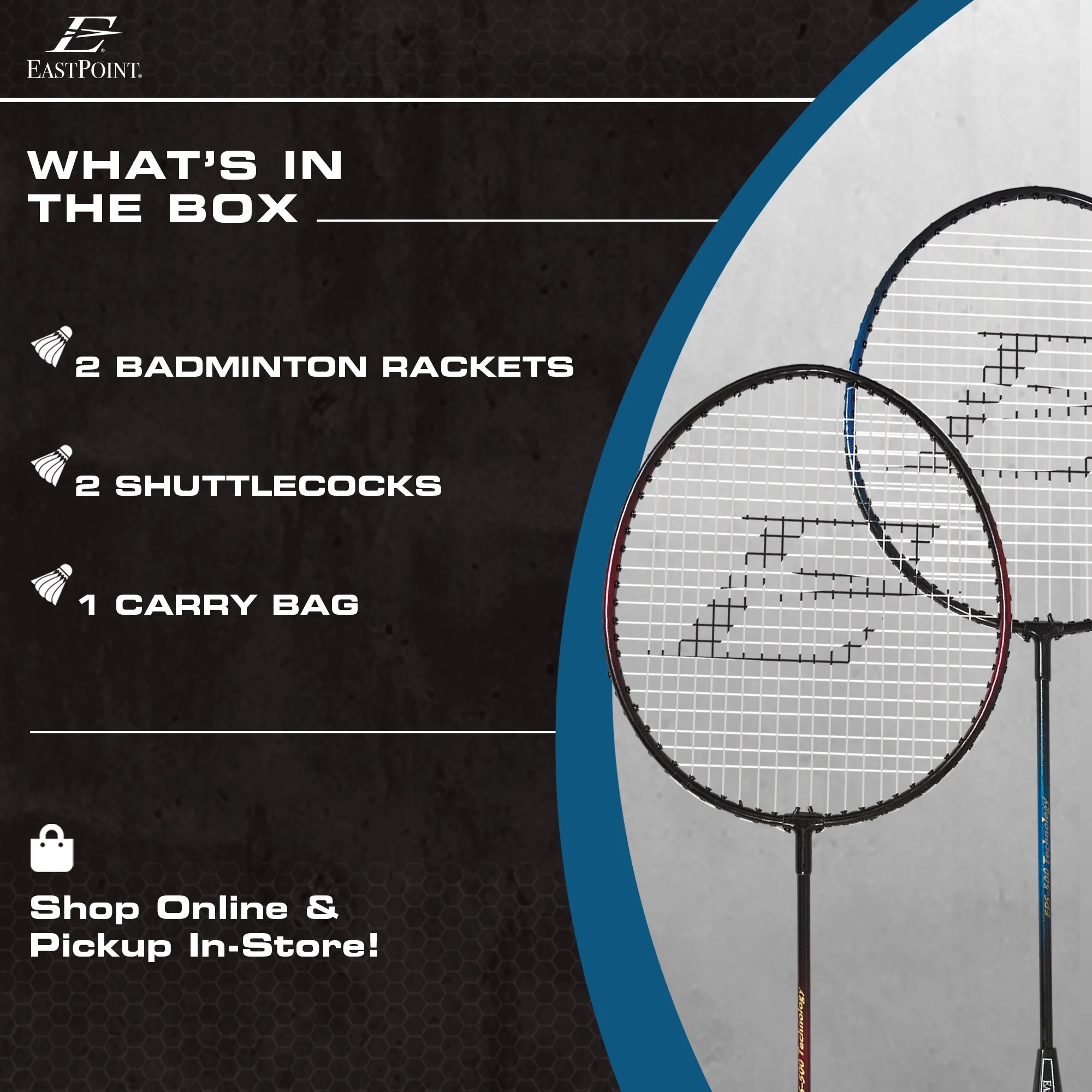 Premium 2-Player Badminton Racket Set - Includes 2 Durable Rackets with Steel Shafts & 2 Shuttlecock Birdies