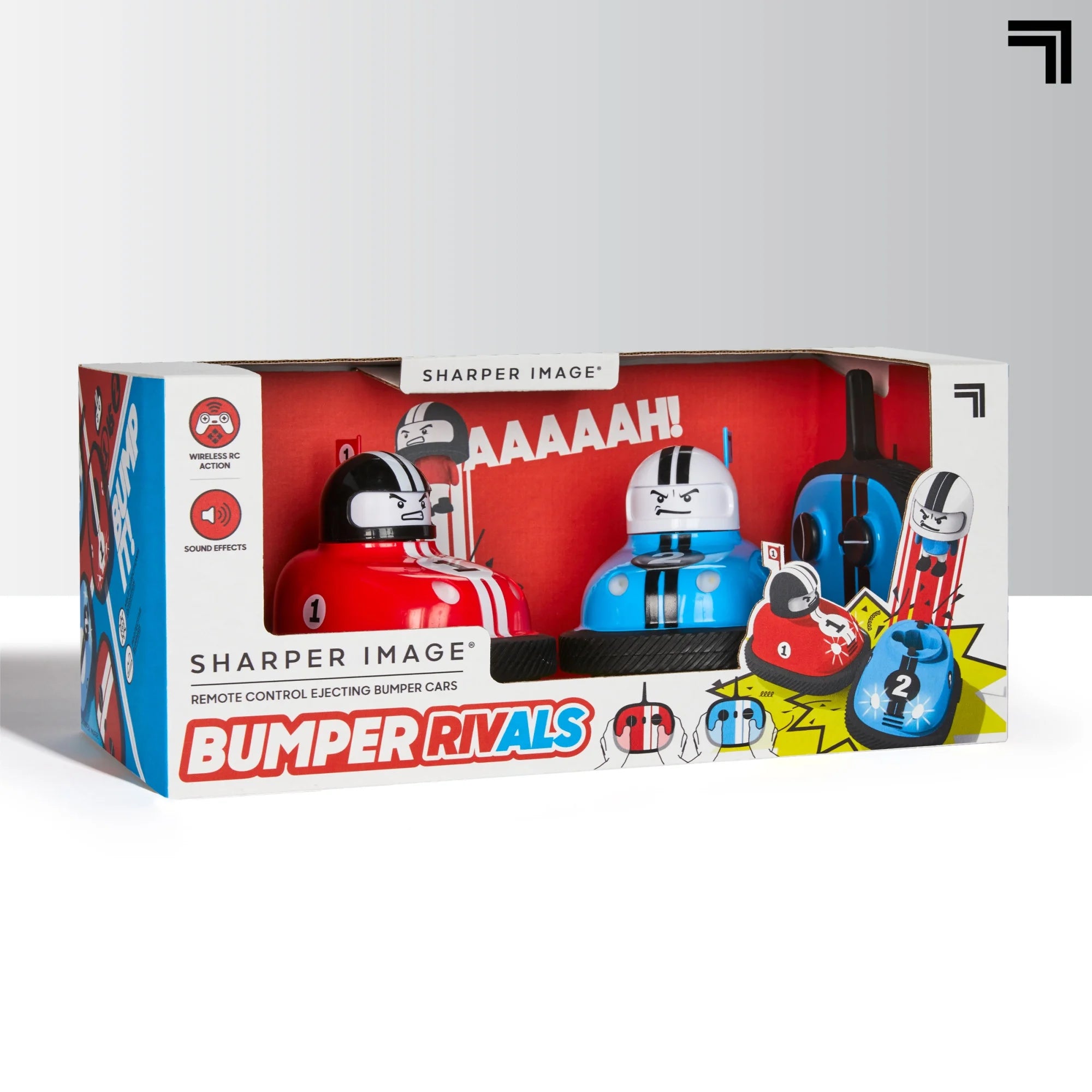 ® RC Ejecting Bumper Rivals - 6-Piece Remote Control Set with Sound Effects for Ages 8+ - Red & Blue Fun!